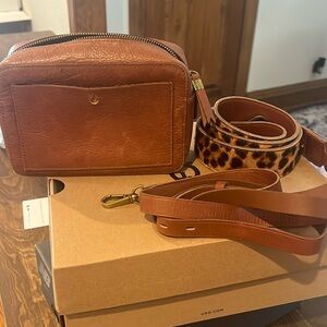 Madewell bag with extra leopard strap